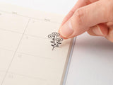 Midori Sticker Sheet Set of 2 Monotone Flowers