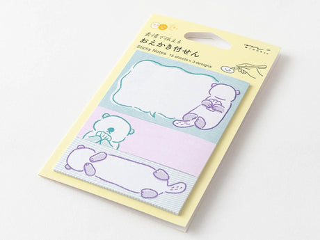 Midori Sticky Notes - Drawing Sea Otter