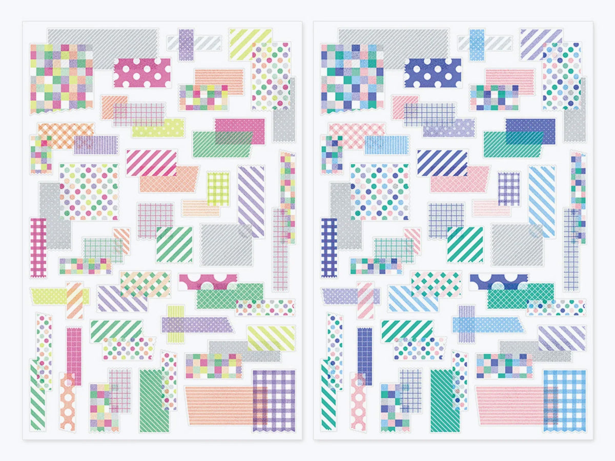 Midori Yuru Log Sticker 2 Sheets - Tape Collage