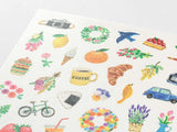 Midori Yuru Log Sticker Sheet - Motif