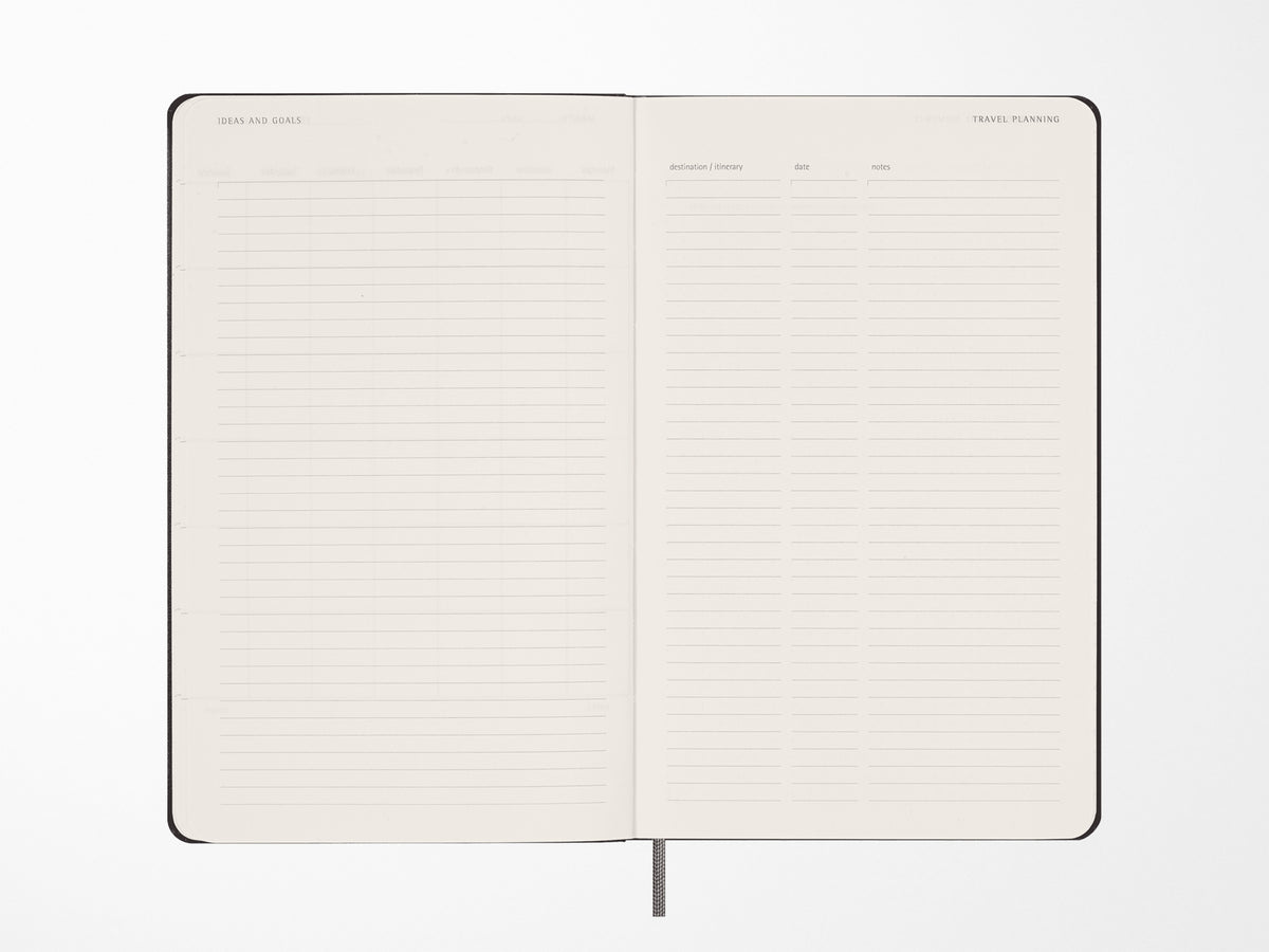 Moleskine 12 Month Weekly UNDATED Planner - BLACK Hardcover