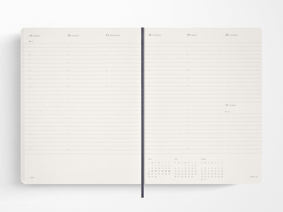 Moleskine 15 Month 2027 Weekly Planner - Sapphire Blue Soft Cover