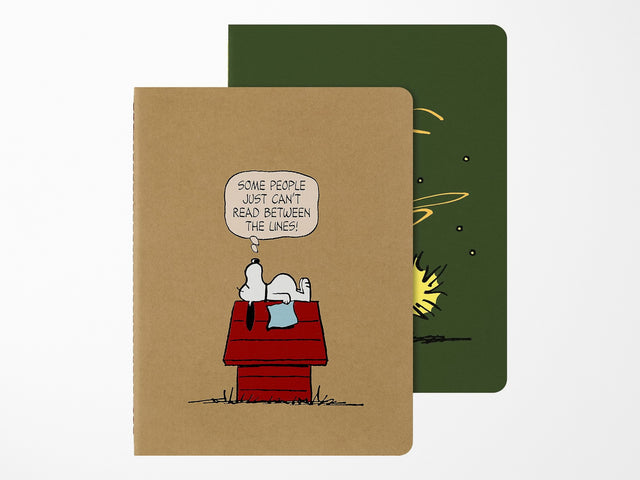 Moleskine Peanuts Limited Edition Cahier Journal - Snoopy and Wookstock Set of 2