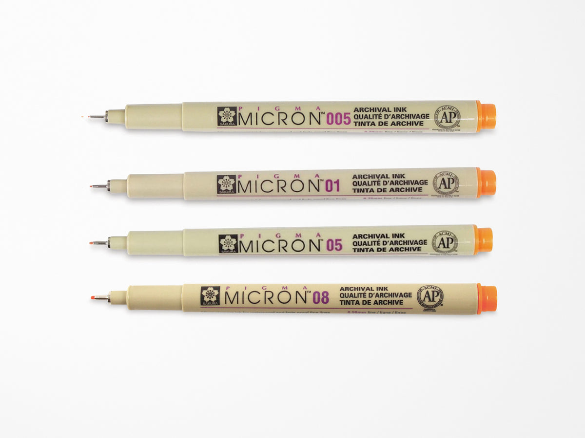 Orange Pigma Micron Pen