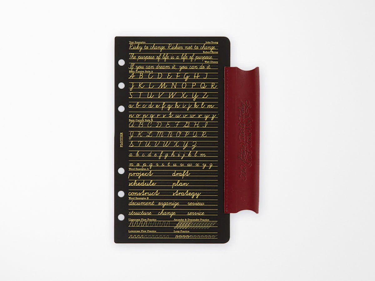 PLOTTER Limited Edition LISCIO Red Leather 6 Ring Leather Binder with Accessories - Bible