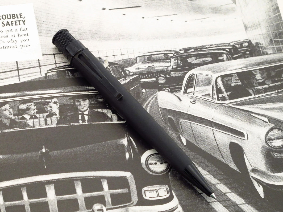 Retro 51 Tornado Rollerball Pen - Stealth Matte Black