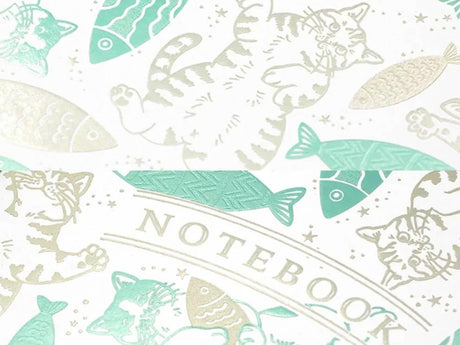 Rokkaku Cat Art Collection Ring Notebook - Fish