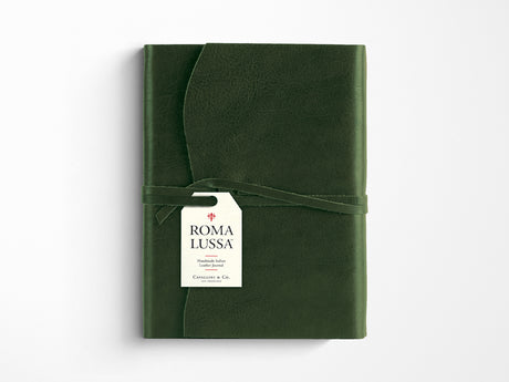 Roma Lussa Leather Journal - Green