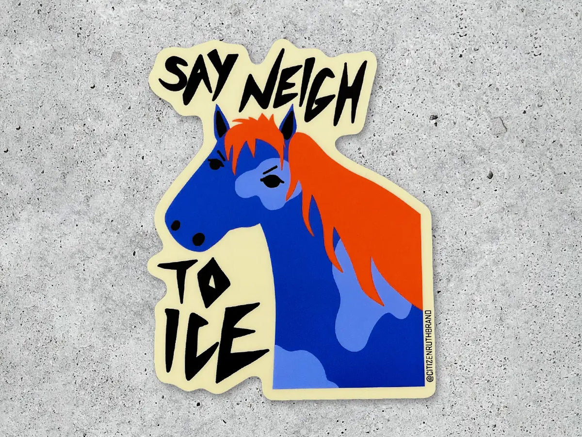 Say Neigh To ICE Vinyl Sticker