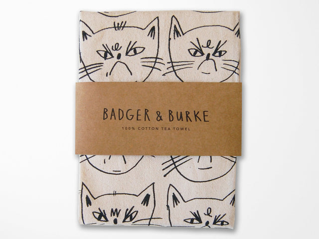 Snitty Kitty Life Is Beautiful Tea Towel