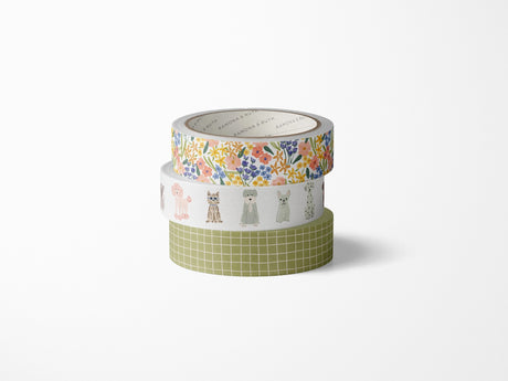 Spring Meadow Washi Tape - Set of 3 Designs