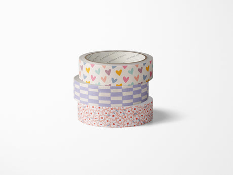 Sweet Hearts Washi Tape - Set of 3 Designs