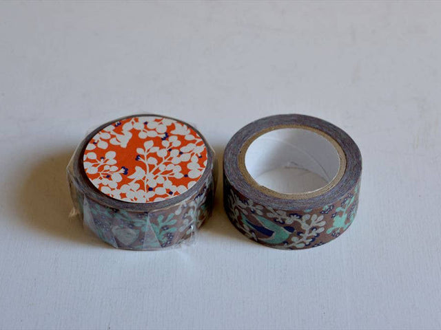 TEN to SEN Washi Tape - Bird Brown