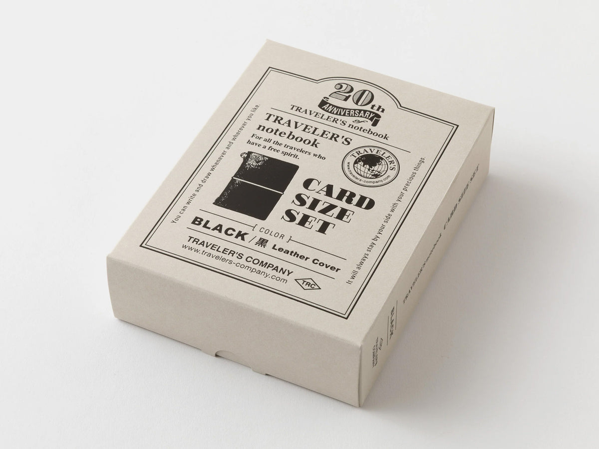 TRAVELER'S Notebook Card Size 20th Anniversary Set - Black
