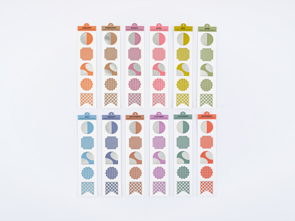 TSUKI no IRO: Bookmark-Style Foil-Pressed Stickers