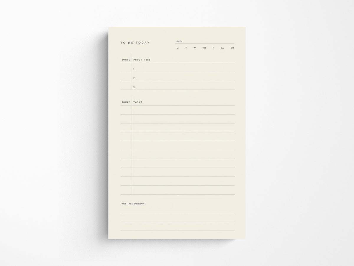 To Do Today Planner Pad