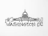 Washington DC Line Drawing Sticker