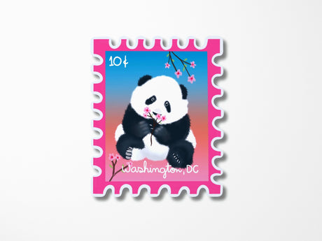 Washington DC Stamp Sticker - Panda