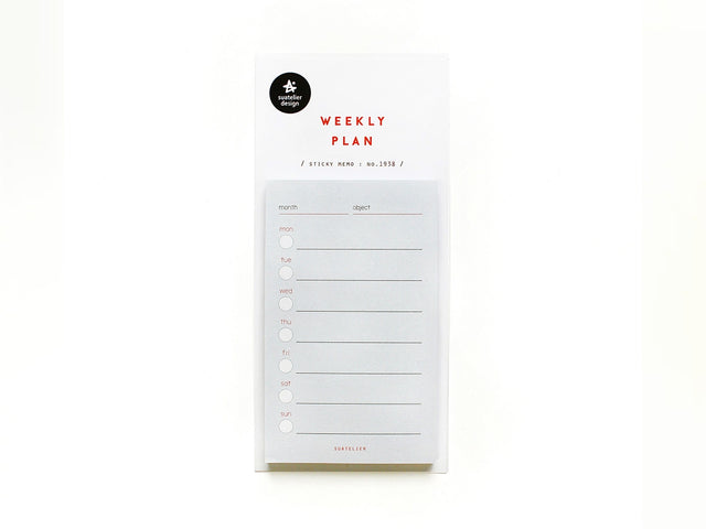 Weekly Plan Sticky Memo 1938