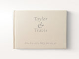 White Italian Leather Guest Book