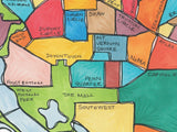Washington DC Art Map Greeting Card