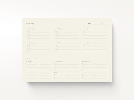 Weekly Meal Planner Notepad