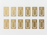 Brass Number Clips